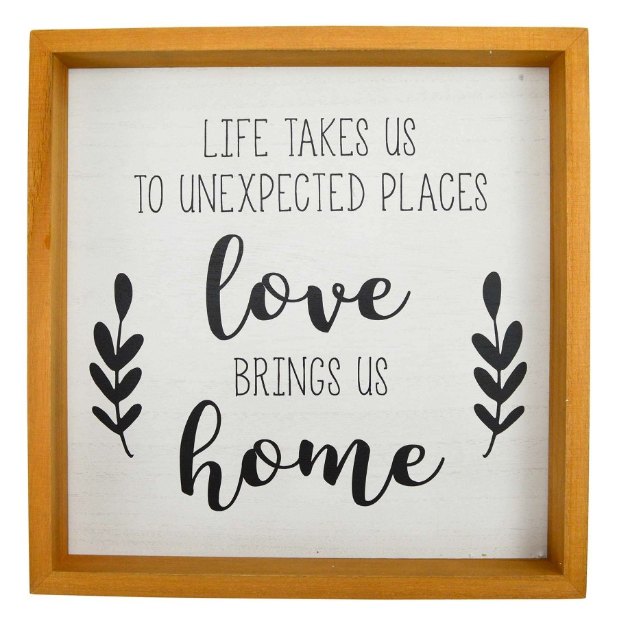 Wall Art * | 12X12 Plaq Love Brings Home Brilliant Design