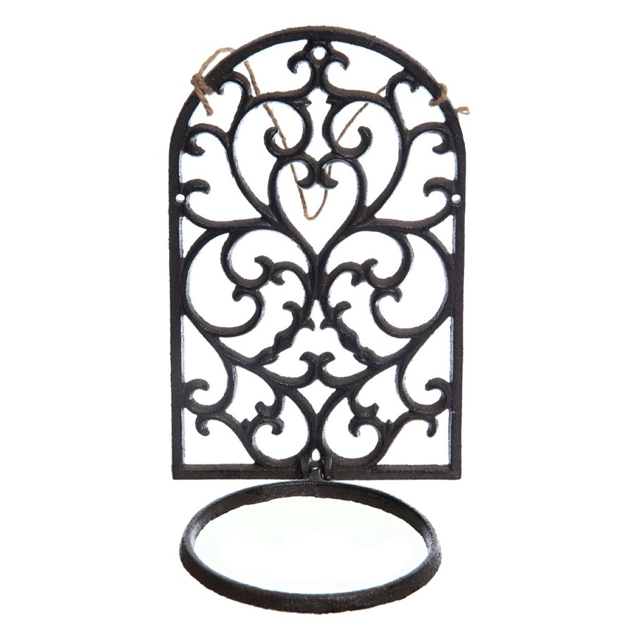 Wall Art * | Round Metal Scroll Plant Holder Original Model