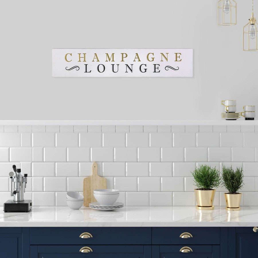 Wall Art * | 36X7 Champagne Lounge Wall Art Online Discount