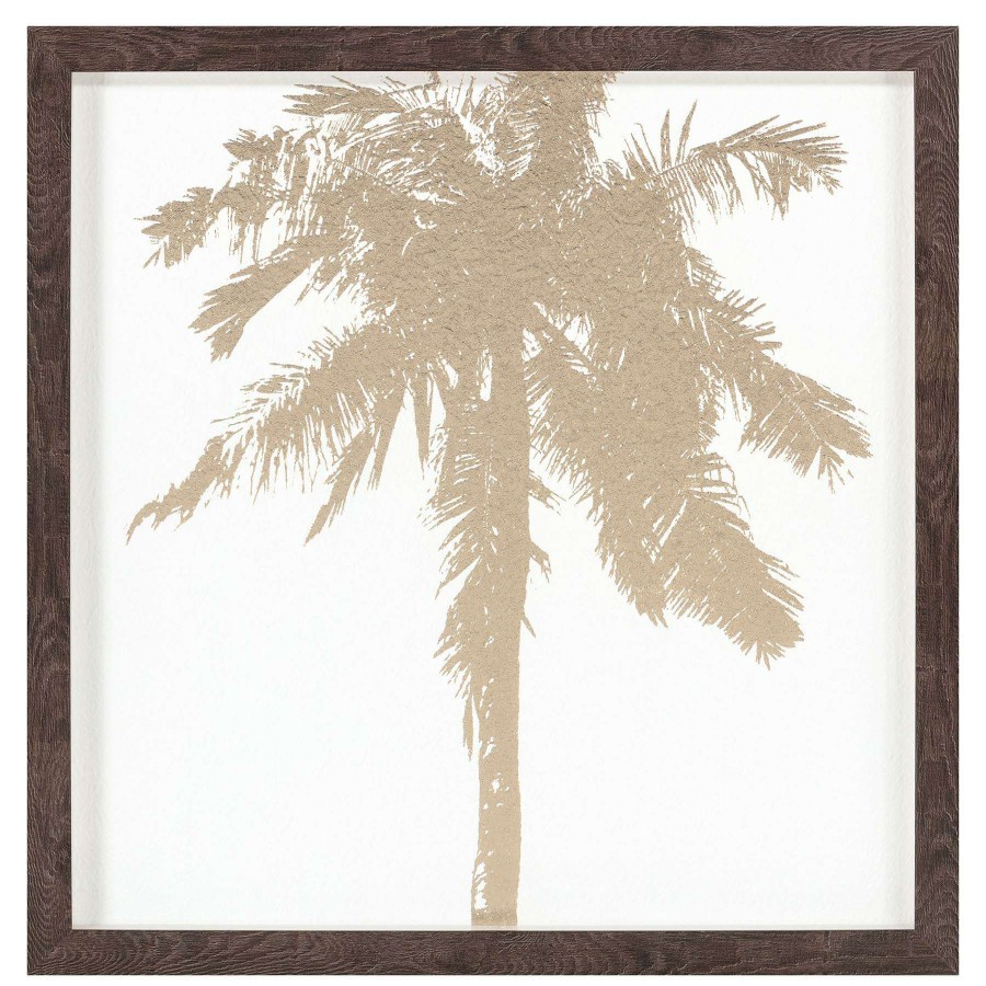 Wall Art * | 16X16 Framed Palm Tree Print Under Glass Hot Sale