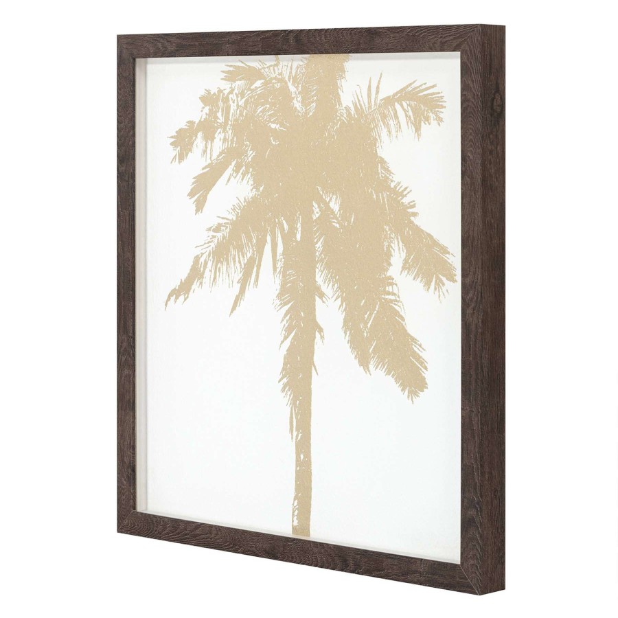 Wall Art * | 16X16 Framed Palm Tree Print Under Glass Hot Sale