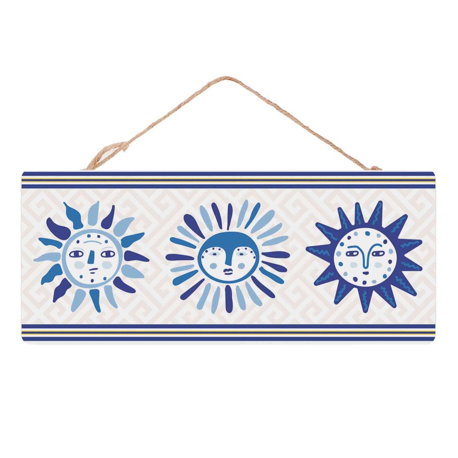 Wall Art * | Tracey Boyd Blue Sun Design Wall Sign, 5 12 Limited Edition