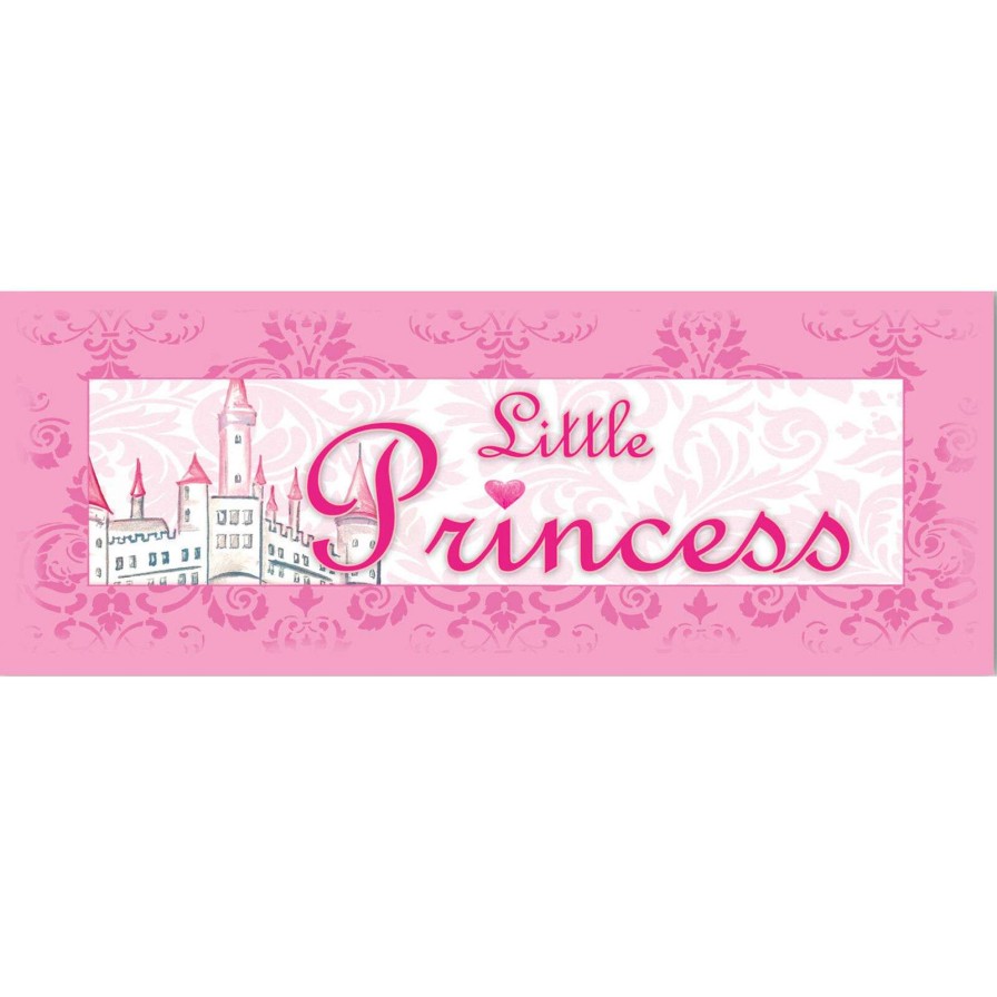 Wall Art * | 12X36 Pink Little Princess Canvas Wall Art Hot Sale