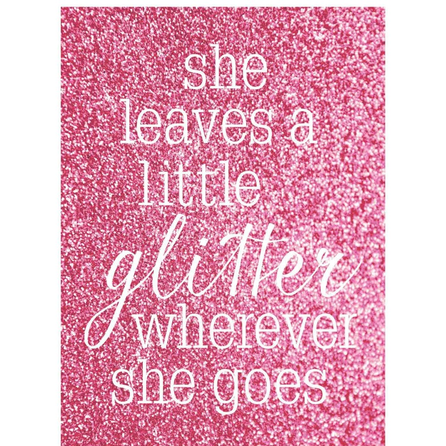 Wall Art * | She Leaves Glitter Wherever She Goes Canvas Wall Art, 18 24 Hot Sell