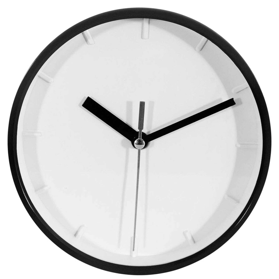 Clocks * | 6X6 Black Round Accent Wall Clock Clearance