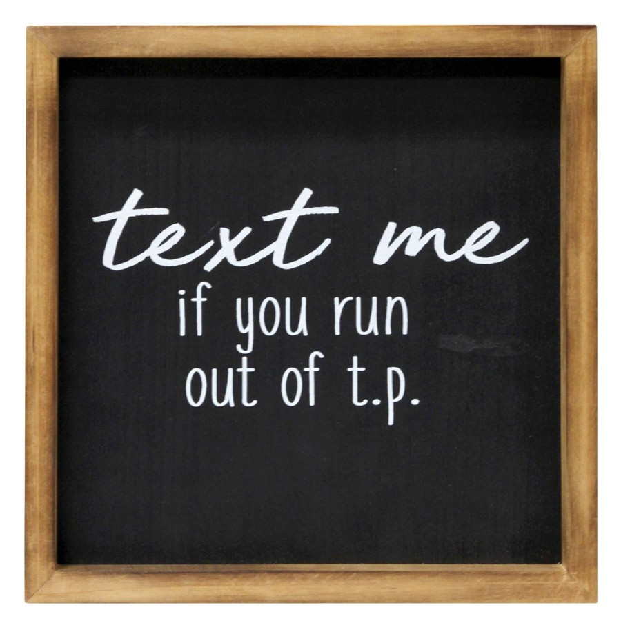 Wall Art * | 10X10 Text Me If You Run Out Of Tp Framed Wall Art Latest Fashion