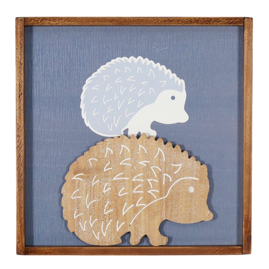 Wall Art * | Honeybloom Framed Hedgehog Wall Decor, 12 Online