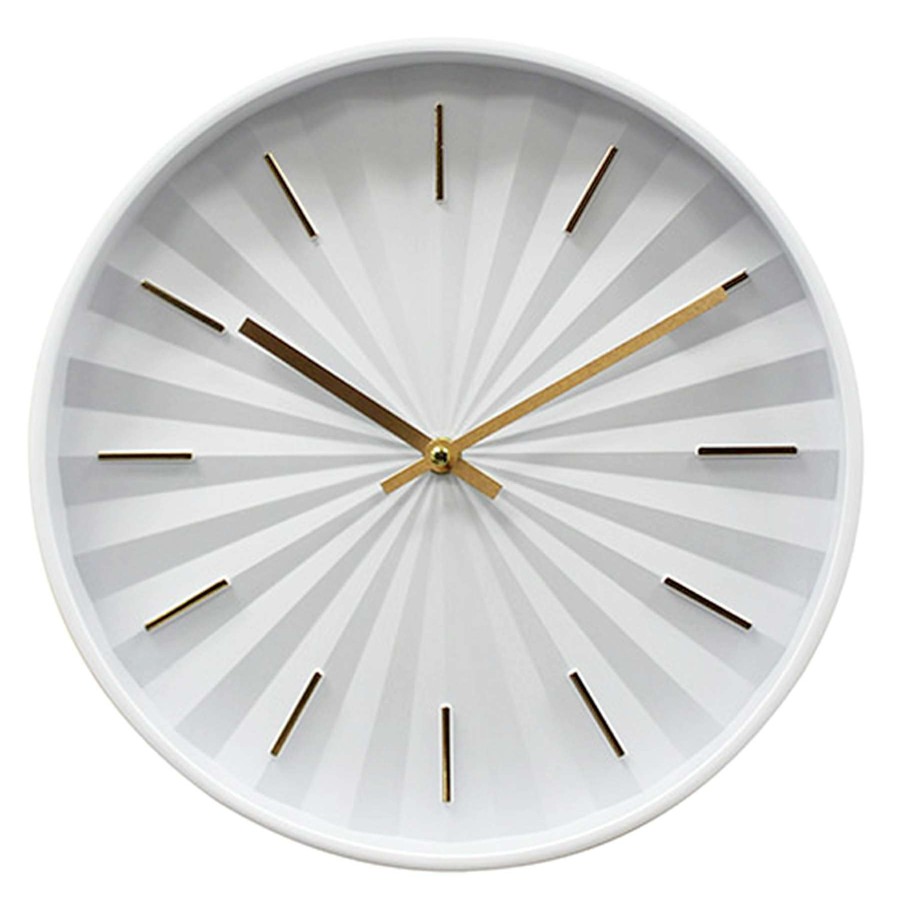 Clocks * | White & Gold Accent Clock, 12 High Quality