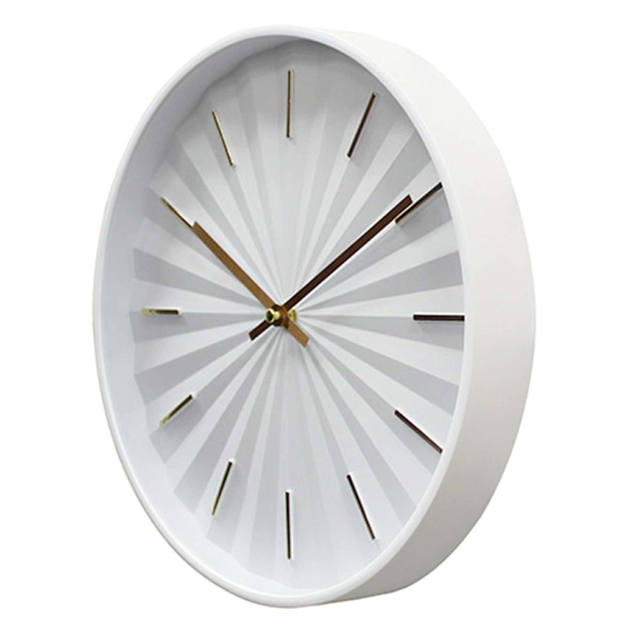 Clocks * | White & Gold Accent Clock, 12 High Quality