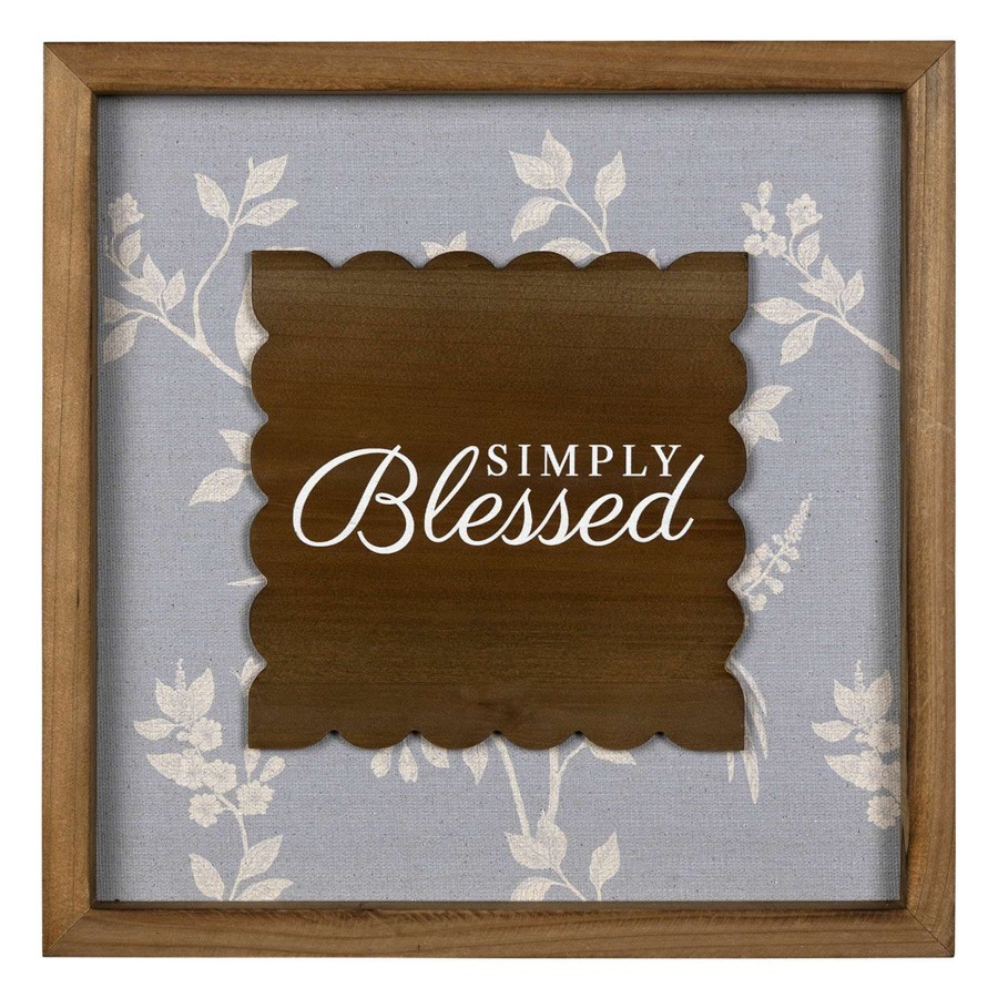 Wall Art * | Grace Mitchell 12X12 Framed Blessed Wall Art Brilliant Design