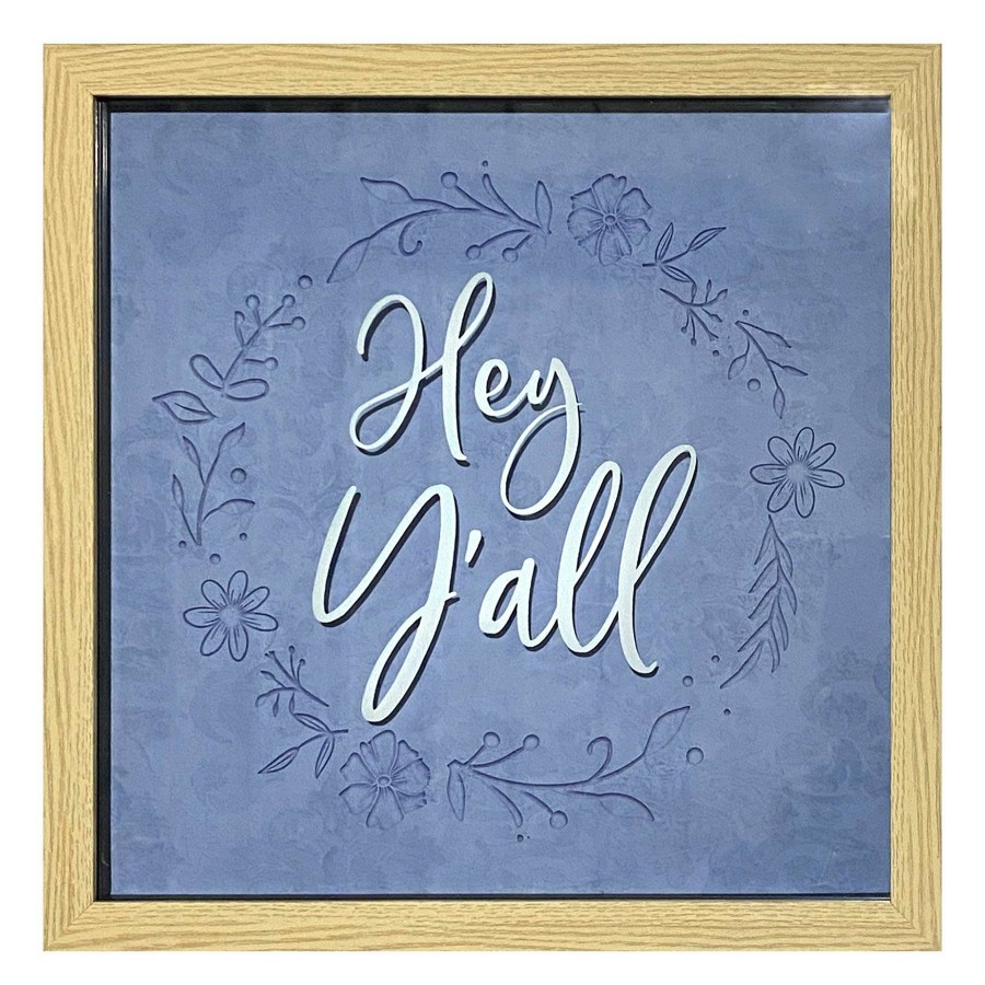 Wall Art * | Hey Y'All Framed Wall Art, 13 Tendy Style