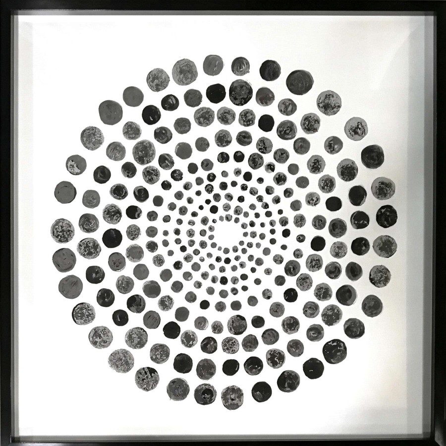 Wall Art * | 25X25 Organized Circles Foiled Framed/Glass Art Discount Store