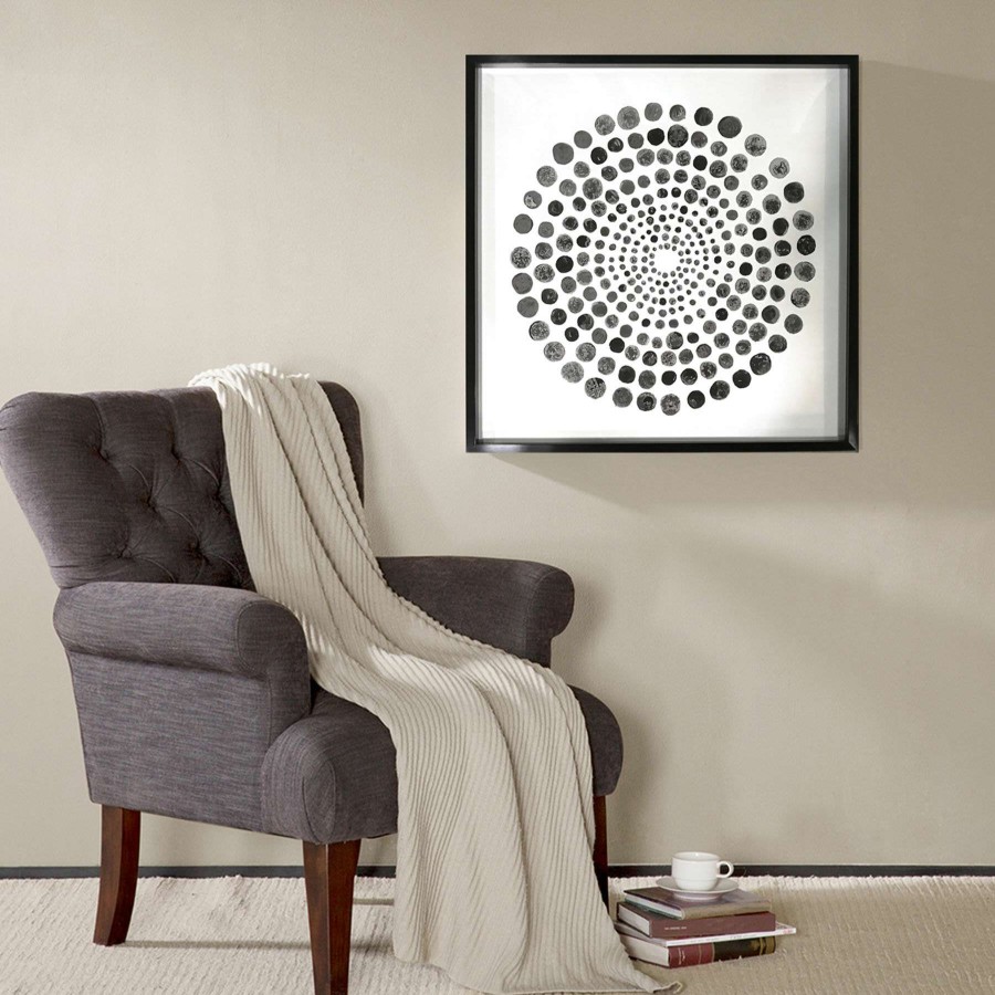 Wall Art * | 25X25 Organized Circles Foiled Framed/Glass Art Discount Store