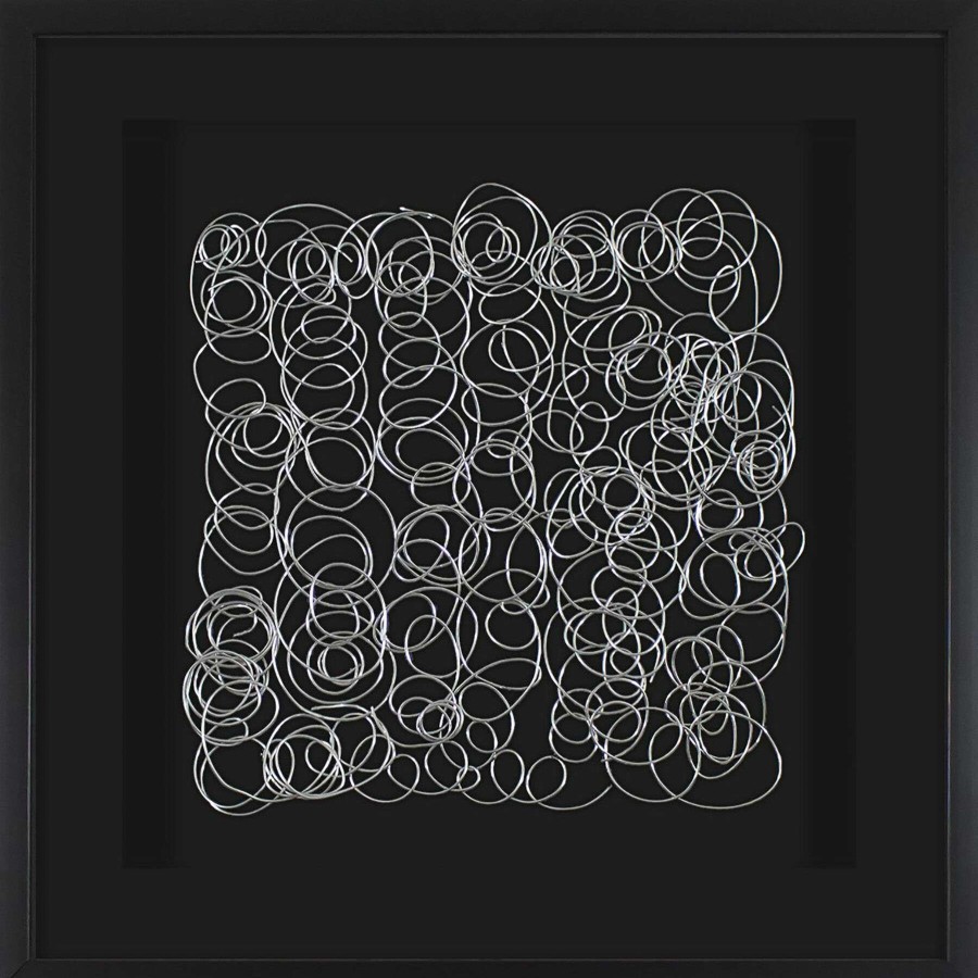 Wall Art * | 24X24 Abstract Metal Art Framed Matted Under Glass Shoping Model