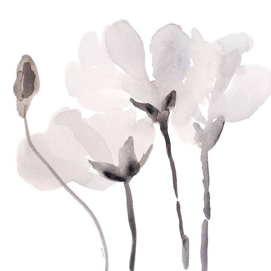 Wall Art * | Tonal Magnolias Embellished Canvas Wall Art, 16 At Unbeatable Price