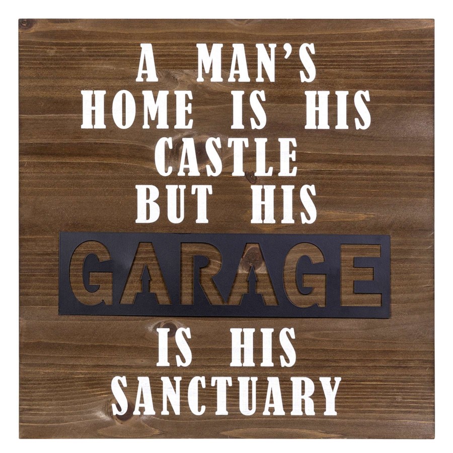 Wall Art * | 16X16 A Mans Home Wall Art Unique Style