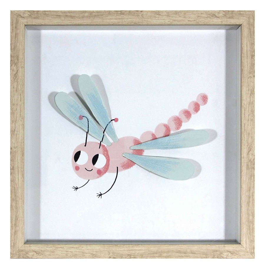 Wall Art * | 12X12 Dragonfly Print Under Glass Original Model