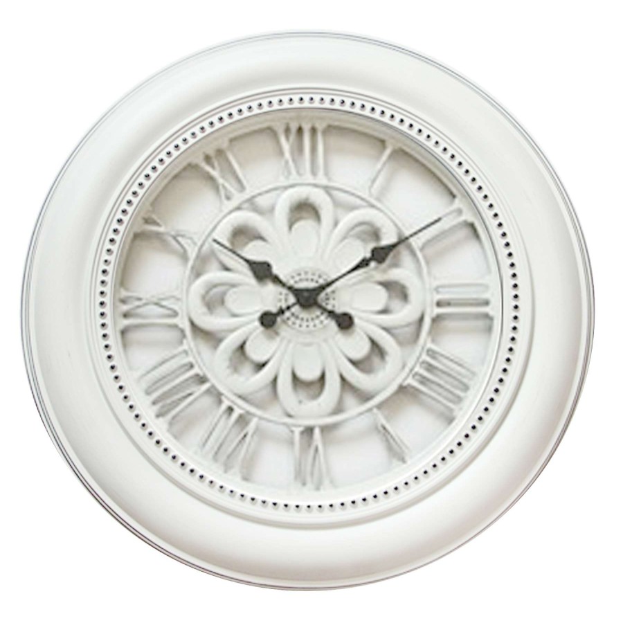 Clocks * | 30D White Gallery Cutout Clock Original Model