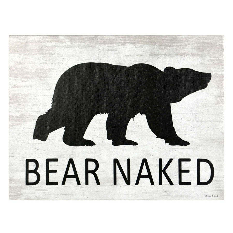 Wall Art * | Ty Pennington 14X11 Bear Naked Canvas Wall Art Top Sell