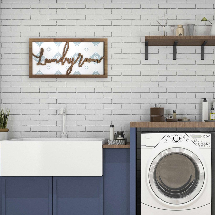 Wall Art * | 24X12 Laundry Room Framed Wall Art Discount Store