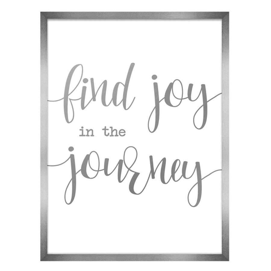 Wall Art * | 12X16 Find Joy In The Journey Framed Foiled Art Under Glass Outlet