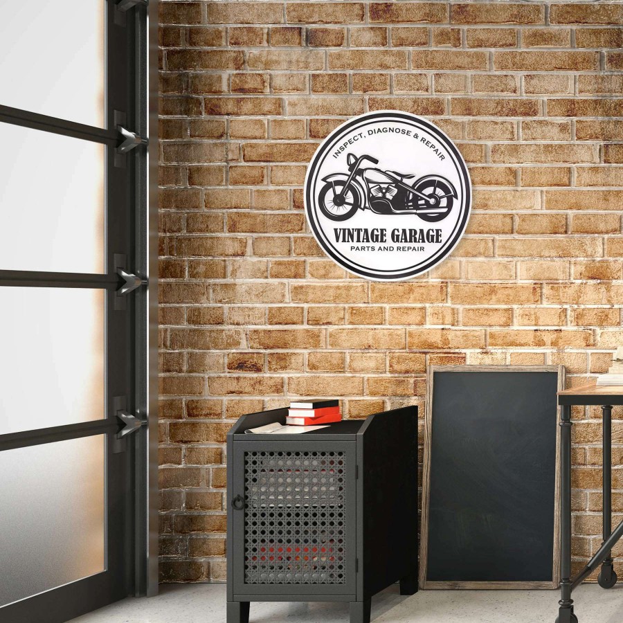 Wall Art * | 24X24 Vintage Garage Wall Art Hot Sell