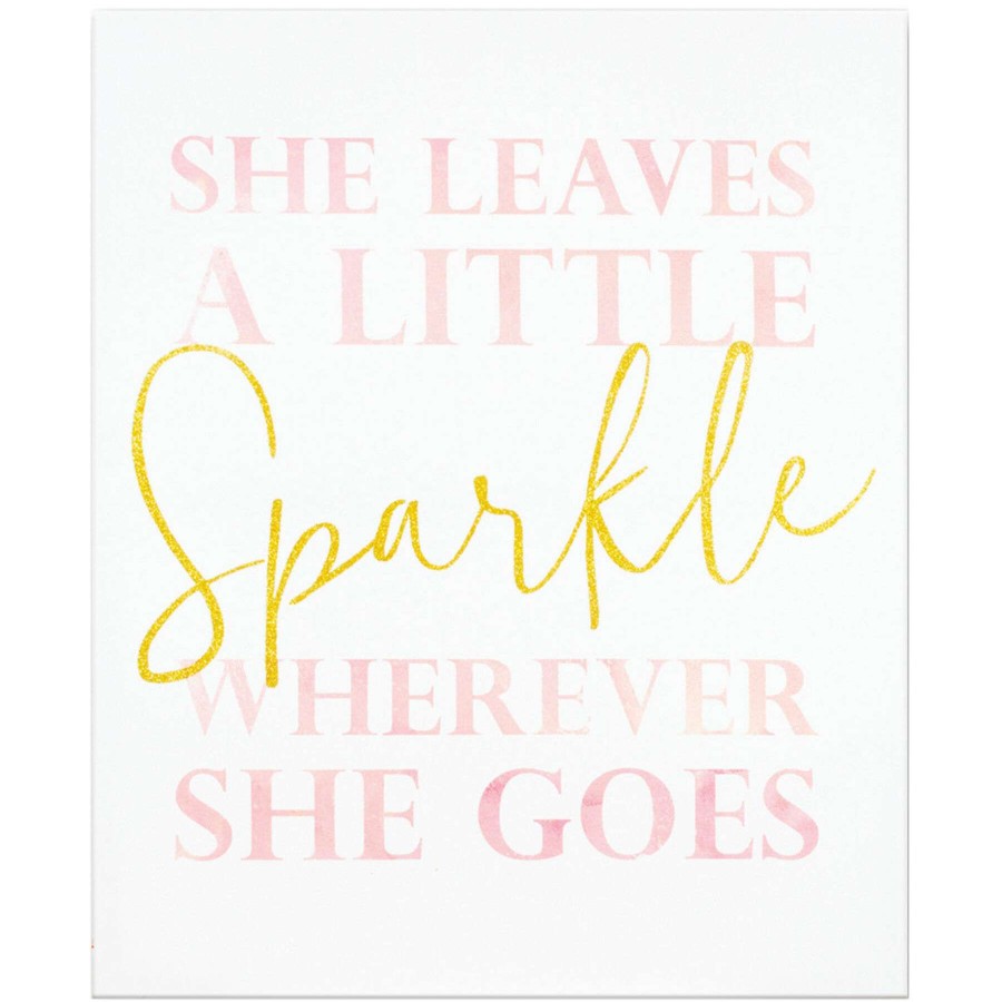 Wall Art * | She Leaves A Little Sparkle Canvas Wall Art, 20 24 Online