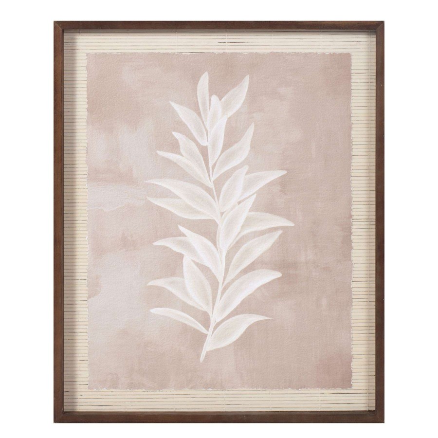 Wall Art * | Bamboo Leaf Print Framed Wall Art, 20 23 Good Quality