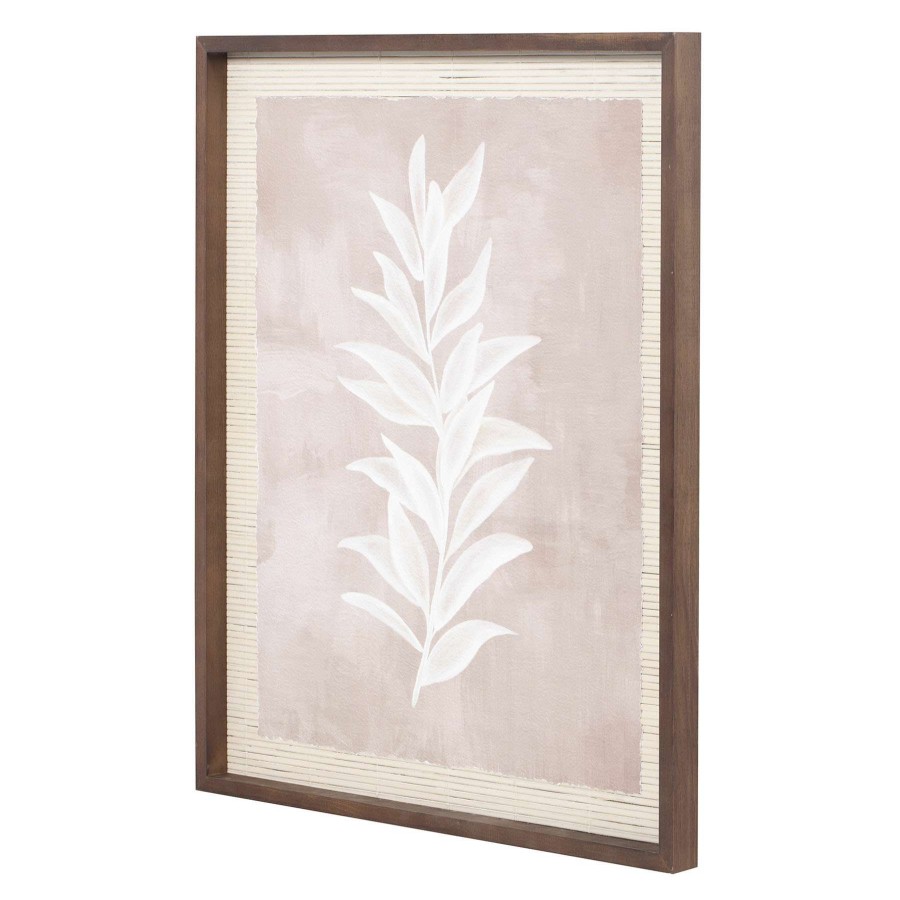 Wall Art * | Bamboo Leaf Print Framed Wall Art, 20 23 Good Quality