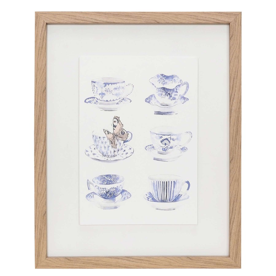 Wall Art * | Grace Mitchell Framed Tea Cups Wall Art, 16 20 Discounts Online