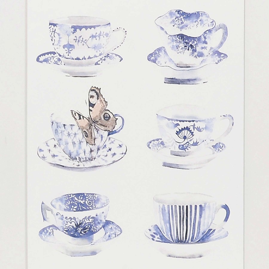 Wall Art * | Grace Mitchell Framed Tea Cups Wall Art, 16 20 Discounts Online