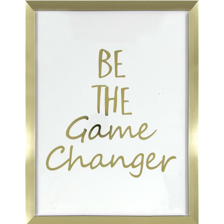 Wall Art * | 12X16 Be The Game Changer Framed Art With Gold Foil Under Glass At Low Price