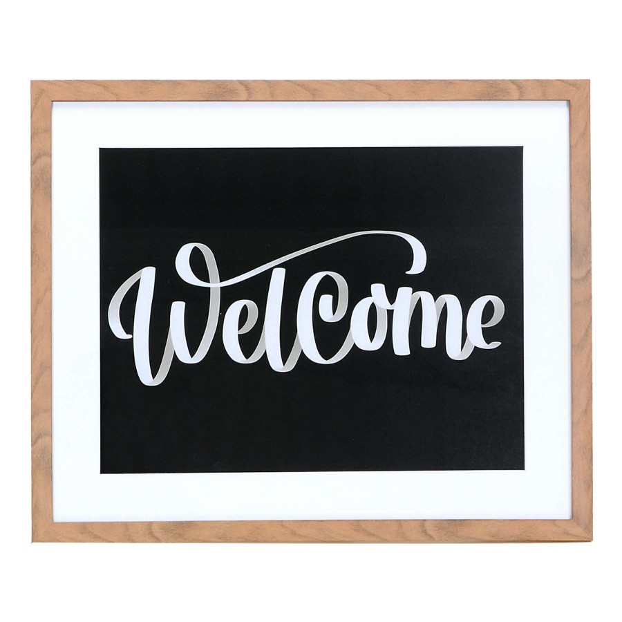 Wall Art * | Ty Pennington 16X20 Framed Welcome Print Under Glass At Discount Prices