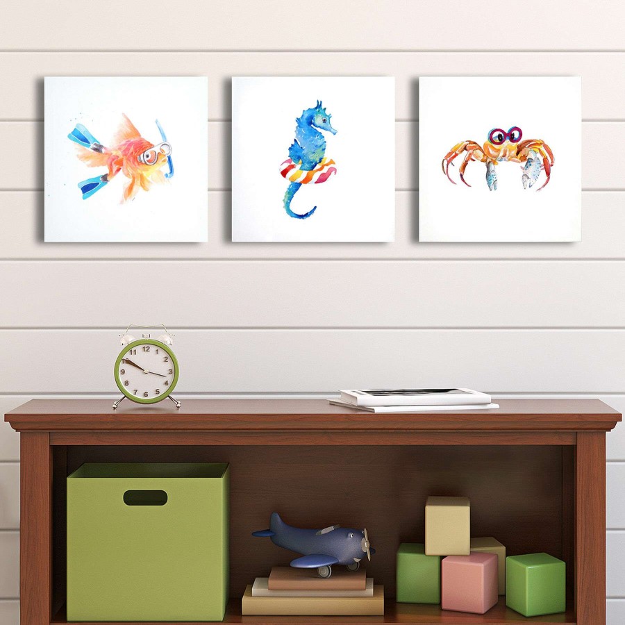 Wall Art * | Crab With Glasses Canvas Wall Art, 12 At Unbeatable Price