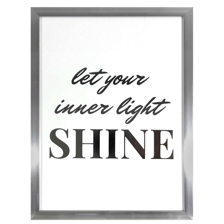 Wall Art * | Laila Ali Glass Framed Inner Light Print Wall Art, 12 16 Discount Store