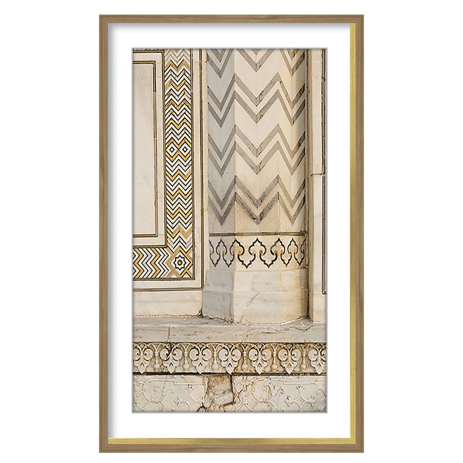 Wall Art * | Glass Framed Chevron Circumstance Wall Art, 19 31 Hot Sell