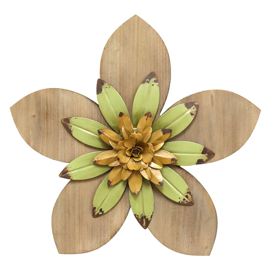 Wall Art * | 15In. Rustic Flower Wall Decor Cheaper