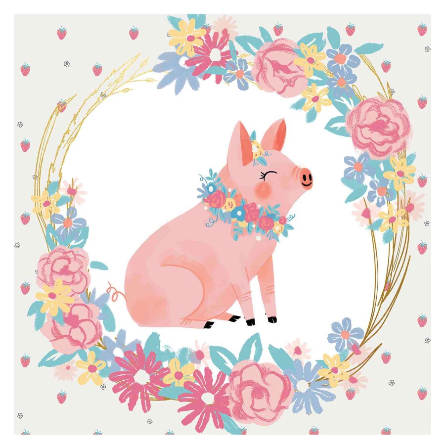 Wall Art * | 12X12 Pig Canvas Wall Art Special Design