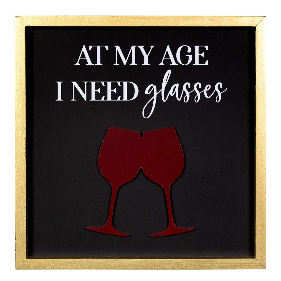 Wall Art * | 16X16 At My Age Wine Wall Art Special Design