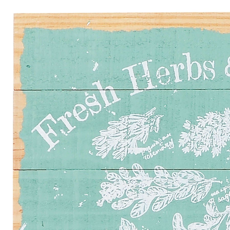 Wall Art * | Fresh Herbs Pallet Sign, 15 Hot Sell