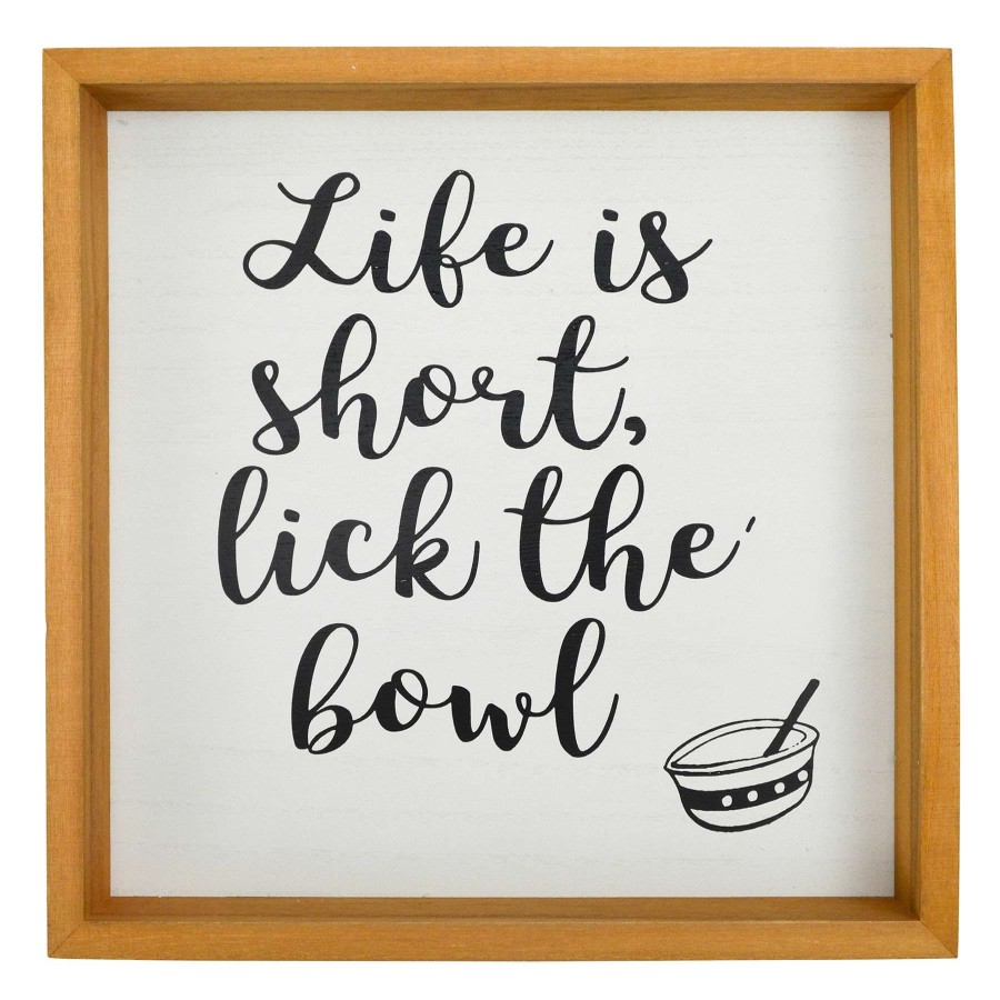 Wall Art * | 12X12 Plaq Lick The Bowl Store