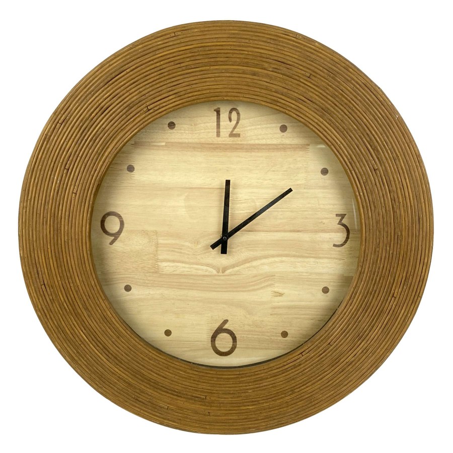 Clocks * | Tracey Boyd Bamboo Wall Clock, 24 At Low Price