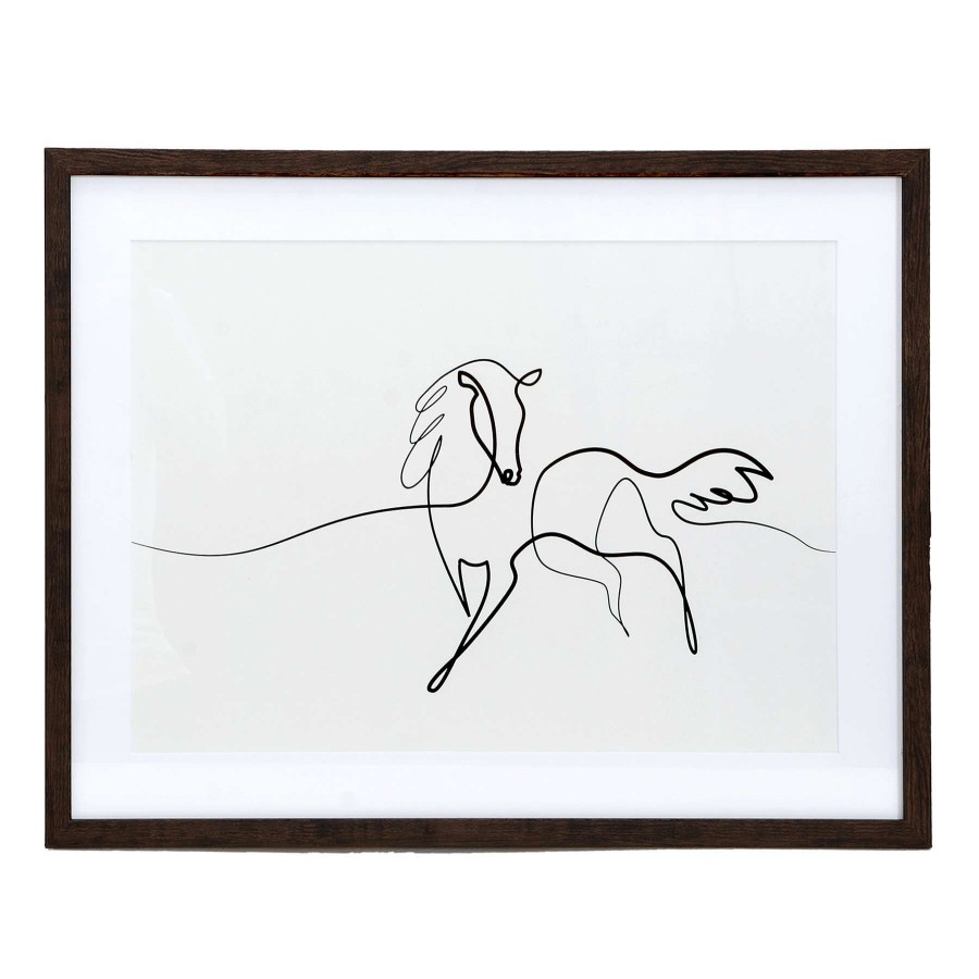 Wall Art * | Ty Pennington 18X24 Framed Horse Print Under Glass Online Discount