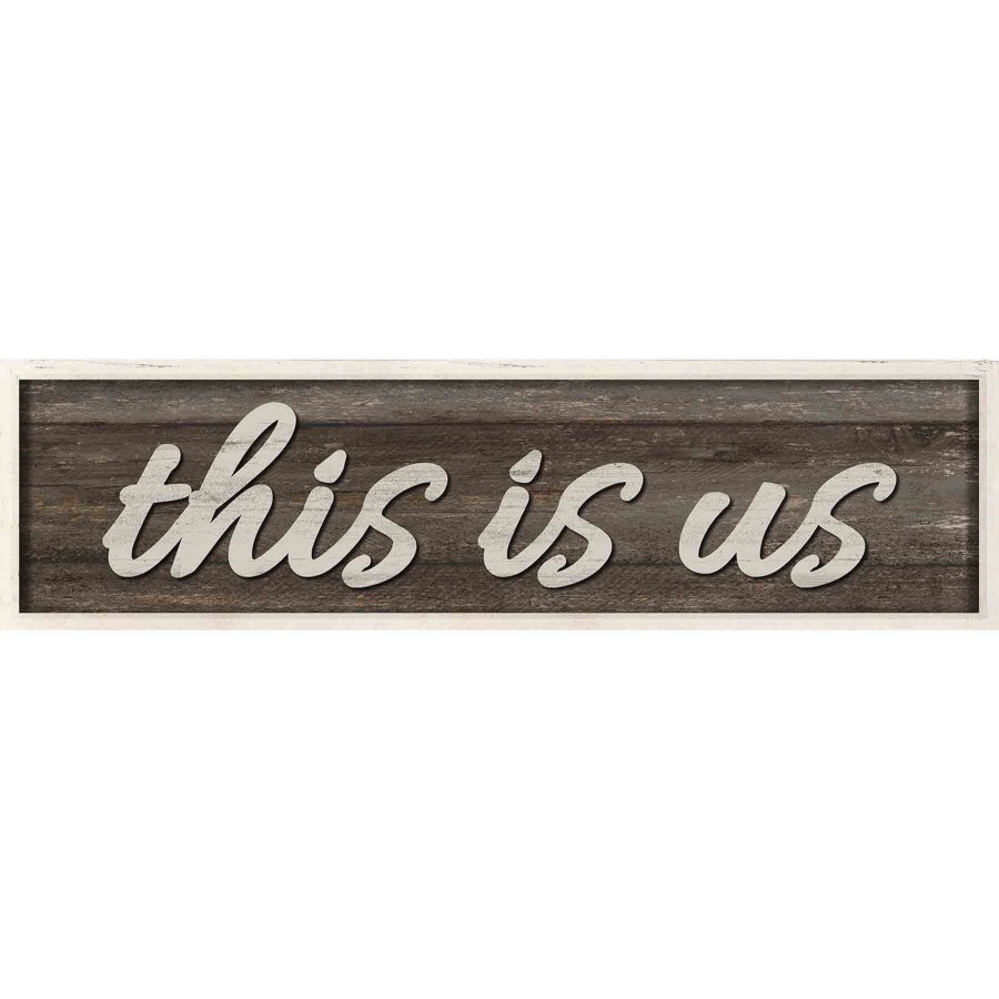 Wall Art * | 8X30 This Is Us Framed Plaque With Lifted Word Latest Fashion