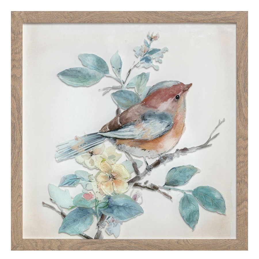 Wall Art * | Honeybloom Glass Framed Bird Print Wall Art, 16 Brilliant Design