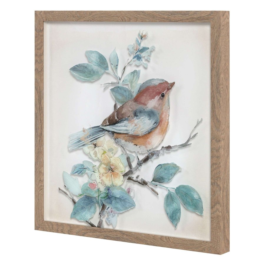 Wall Art * | Honeybloom Glass Framed Bird Print Wall Art, 16 Brilliant Design