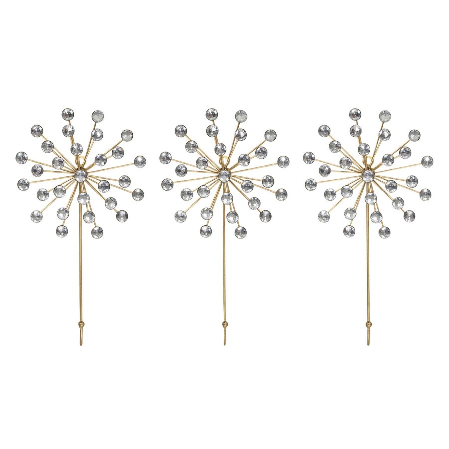 Wall Art * | 3-Piece 7X12 Bling Burst Gold Hooks Top Sell