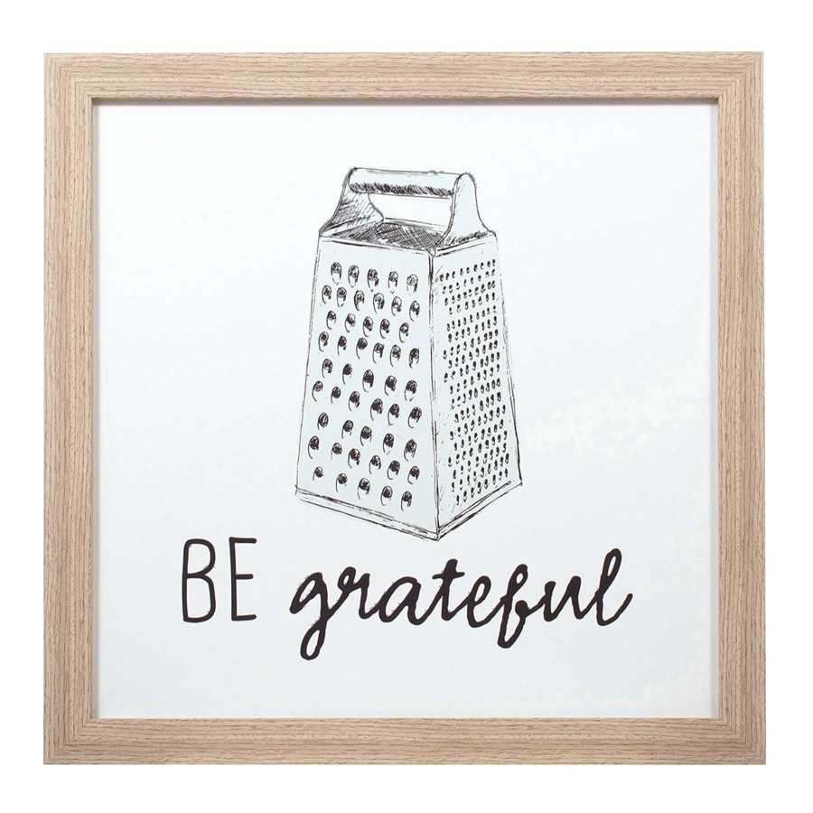 Wall Art * | 18X18 Framed Be Grateful Wall Art High Quality