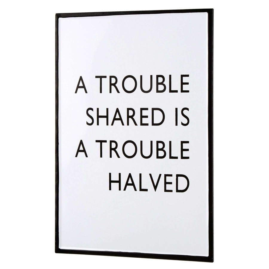 Wall Art * | Sign 13X18 Trouble Shared Best Quality