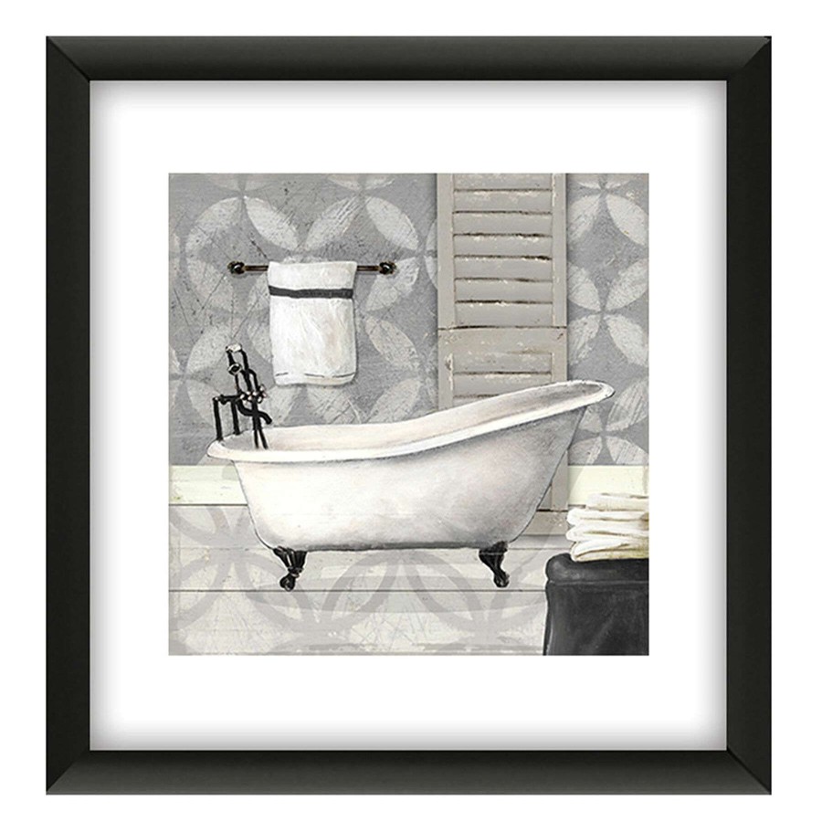 Wall Art * | 11X11 Grey Bathroom 2-Piece Framed Art Half Price